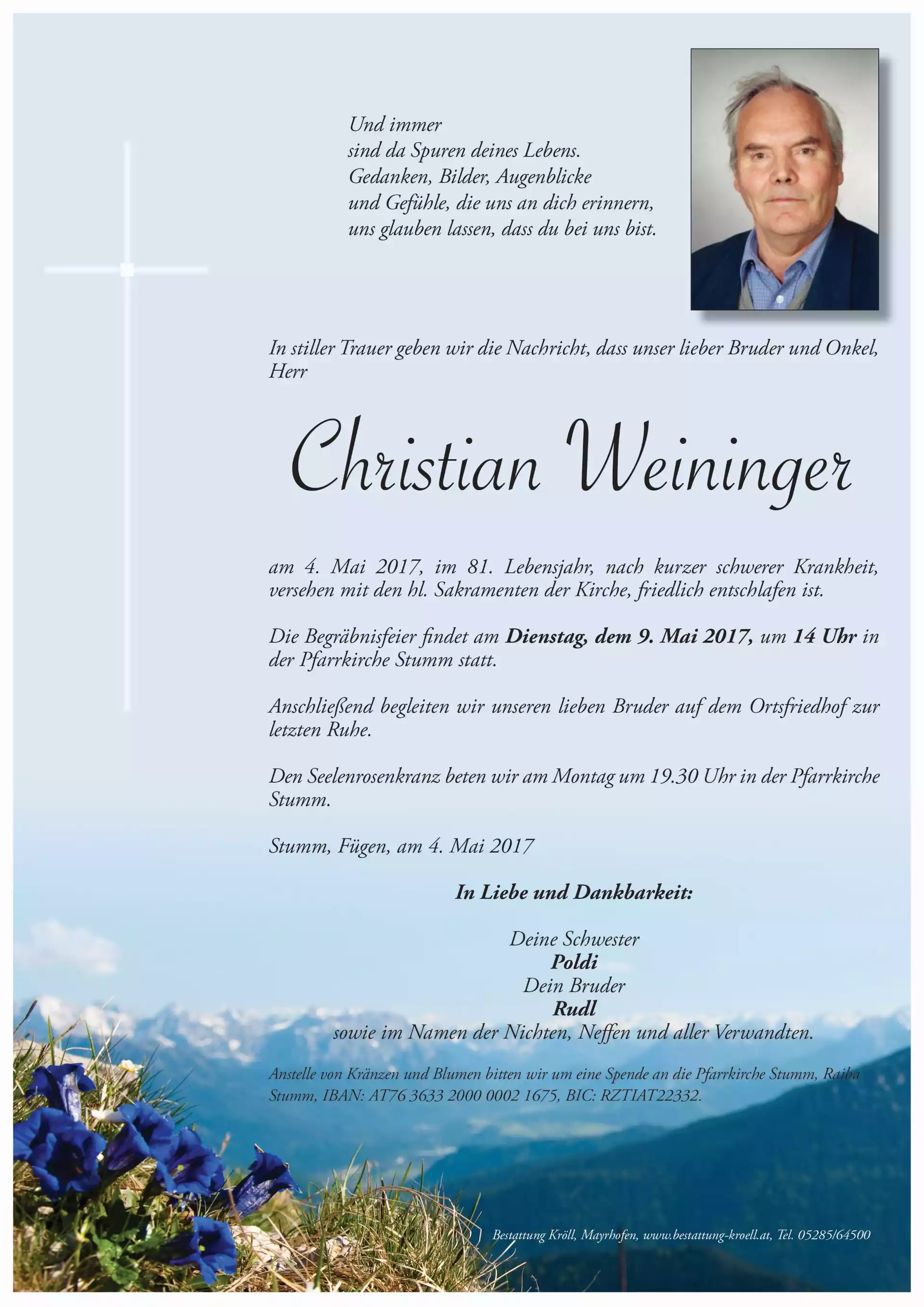 Parte von Christian Weininger